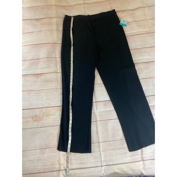 NWT Ming Wang Women's Black Basic Cut Casual Pull On Pants - 1XL - Picture 2 of 14